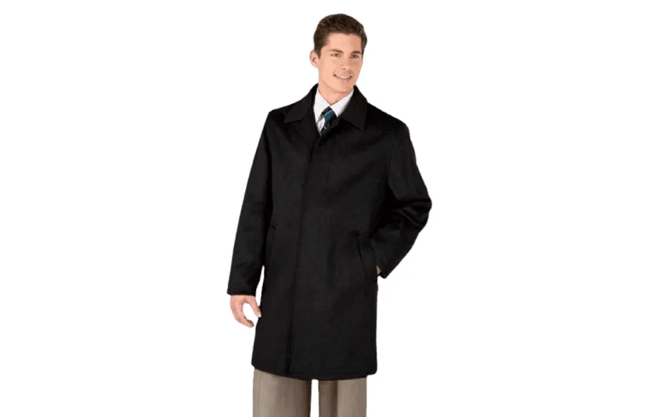 Black Hidden Button Long Coat