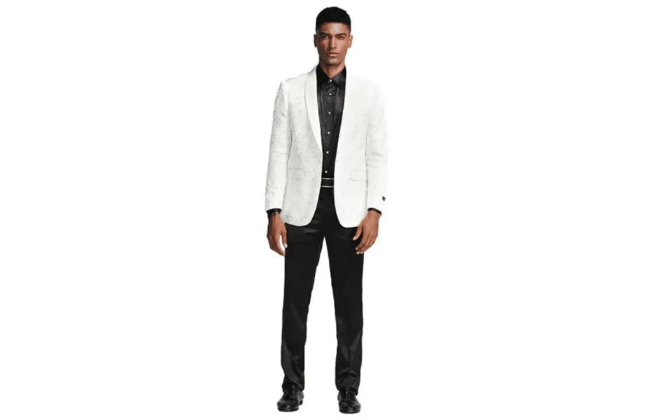 Cream Paisley Blazer - Off White Dinner Jacket