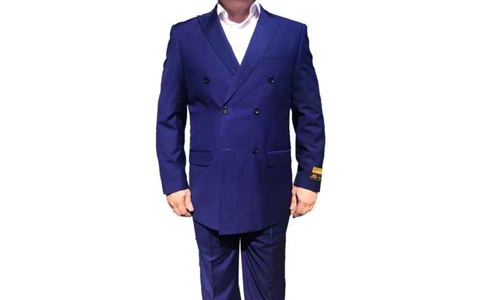 Men Blue Classic Fit Suit - Pleated Pants