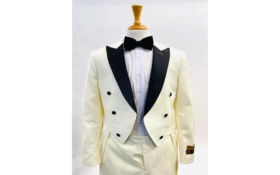 Men Ivory Tuxedo Cream With Tails