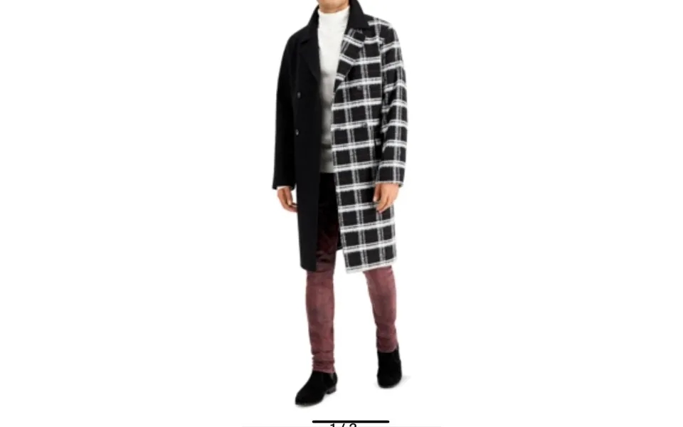 Men Plaid Brown Colors Overcoats