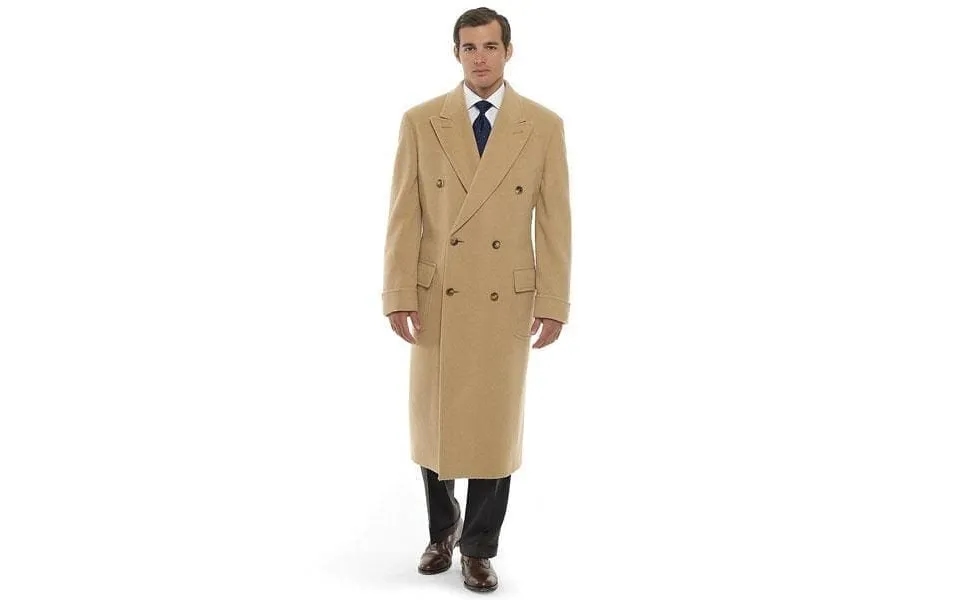 Men Tan Color Overcoat