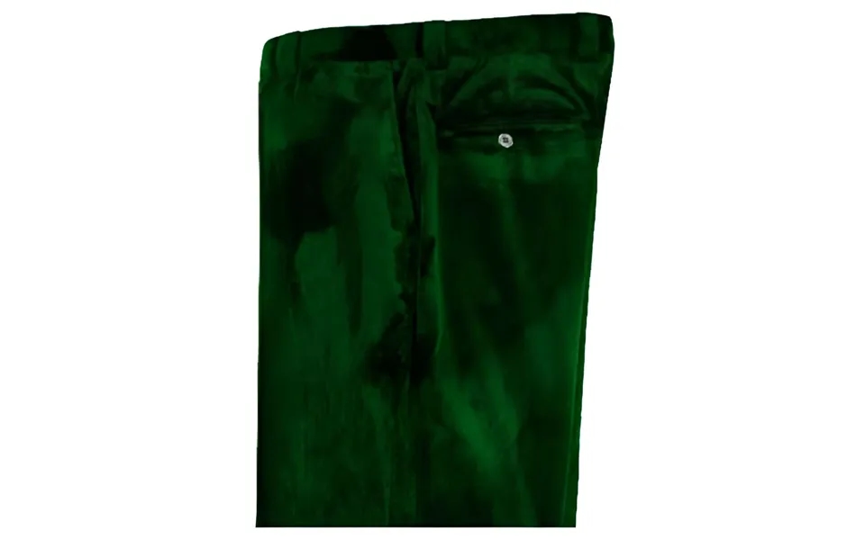 Mens Dark Green Velvet Pants Flat Front Unhemmed Unfinished Bottom
