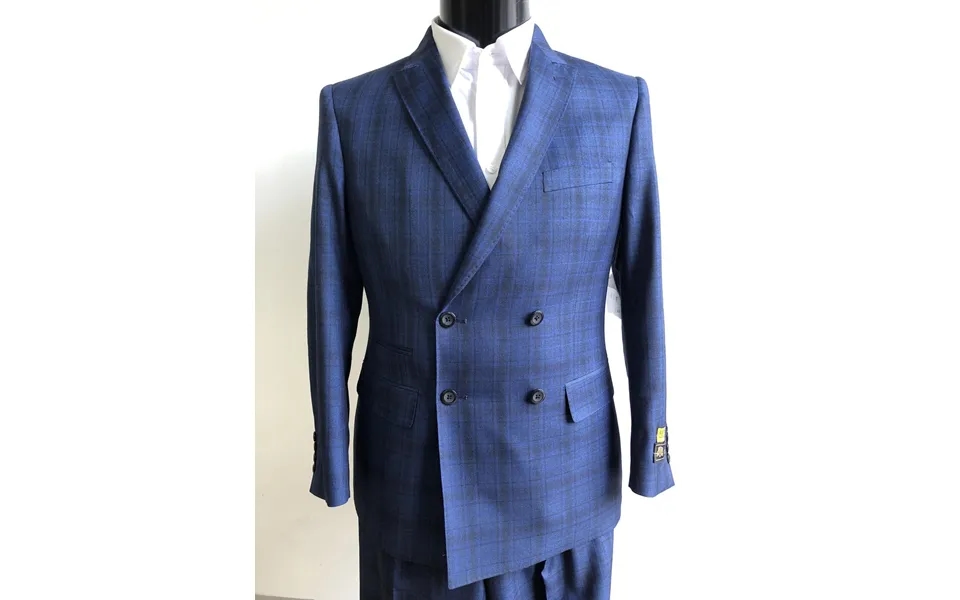 Mens Indigo Plaid Suits Downtown Los Angeles - Suits La 149