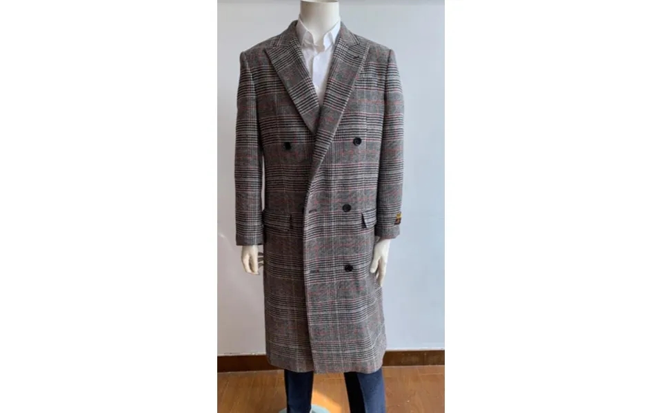 Mens Overcoat -mens Long Wool Topcoats- Topcoat For Men-mens Double Breasted Overcoat - Light Charcal Double Breasted Co