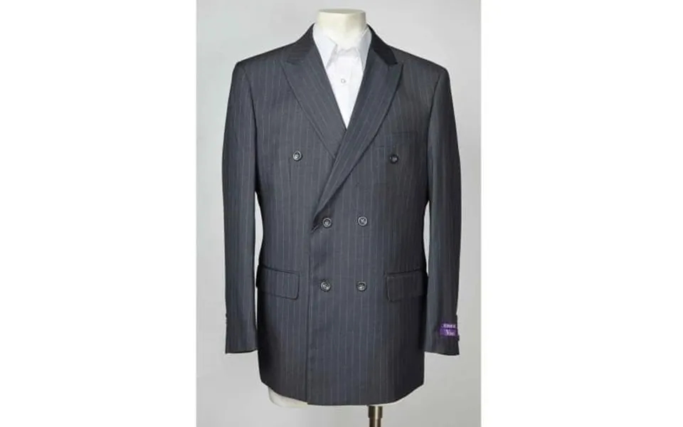 Men's Pinstripe Blue 6 Button Double Breasted Blazer