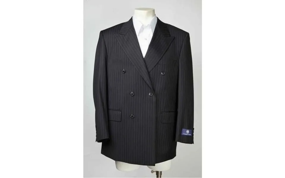 Men's Pinstripe Double Breasted Black Sport Coat Blazer