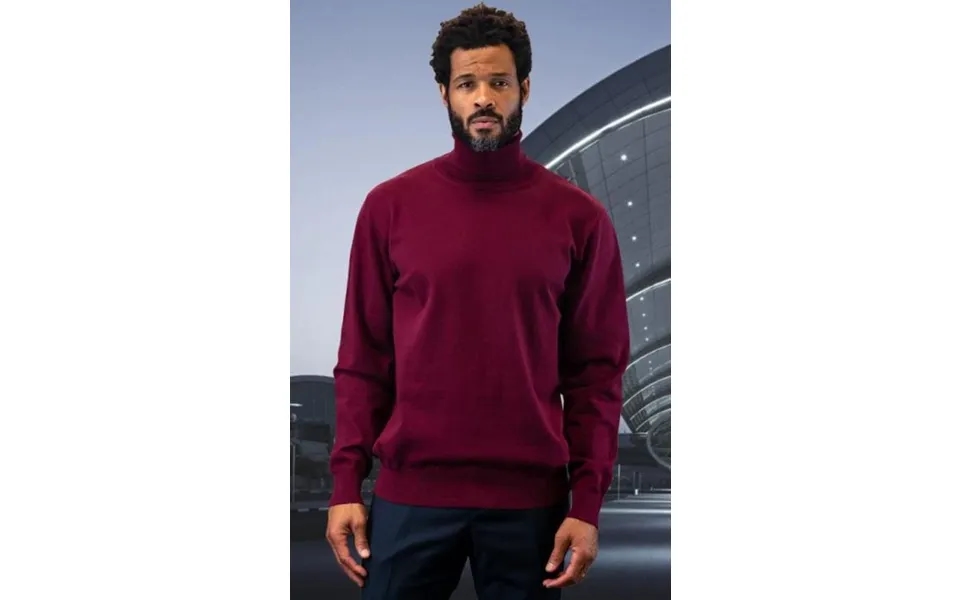 Mens Sweater Burgundy - Wool And Cashmere Fabric