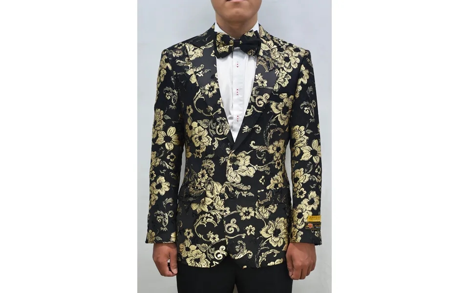 Paisley-100 Black Gold - Mens Wholesale Blazers
