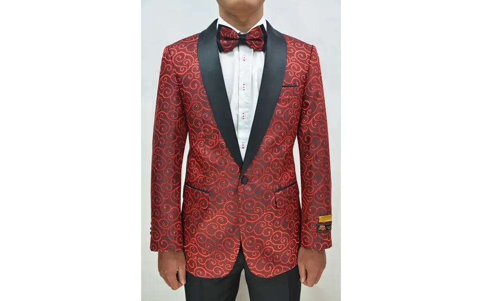 Paisley-300 Red White - Mens Wholesale Blazers