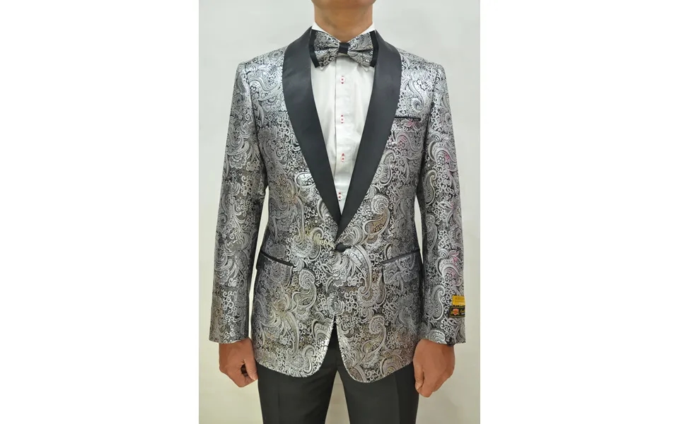 Paisley-300 Silver Black - Mens Wholesale Blazers