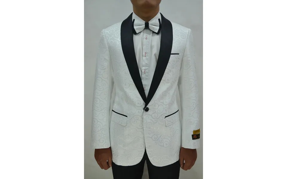 Paisley-300 White Black - Mens Wholesale Blazers