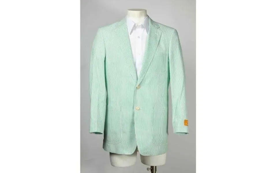 Pinstripe Blazer For Men - Bold Pinstripe Sport Jacket Perfect For Casual Or Dressy In Green