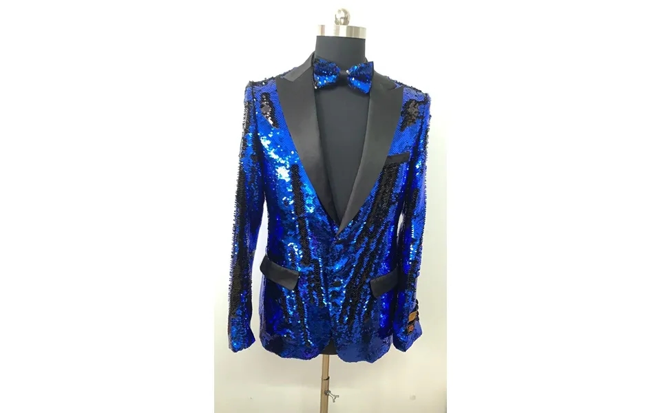 Sequin Blazer - Black Blue