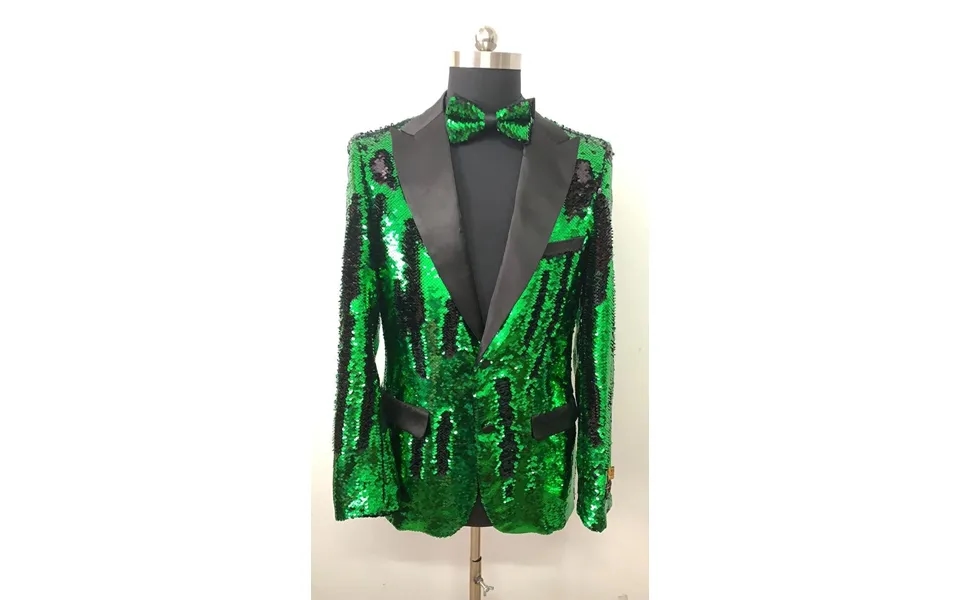 Sequin Blazer - Black Green