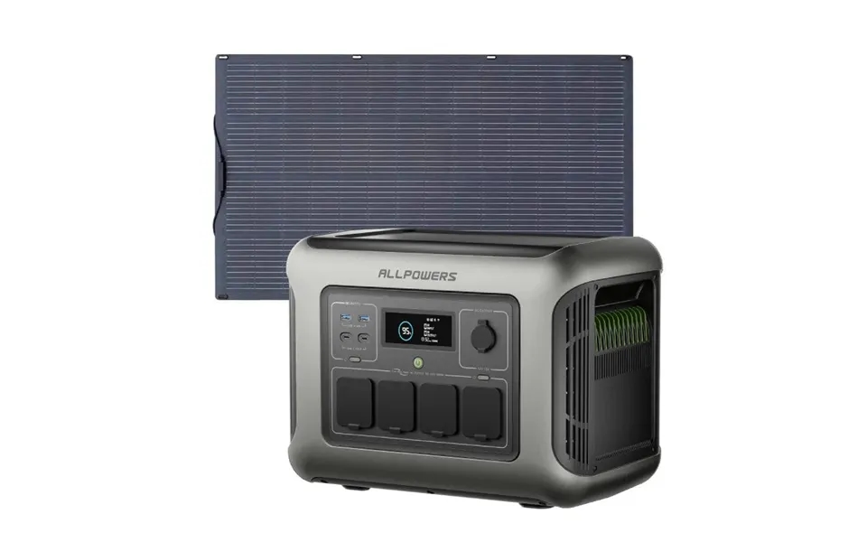 Allpowers R1500 Lite 1000wh Portable Power Station R1500 Lite Sf100 Solar Panel