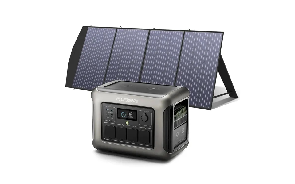 Allpowers Solar Generator Kit 1800w Portable Power Station 200w Solar Panel