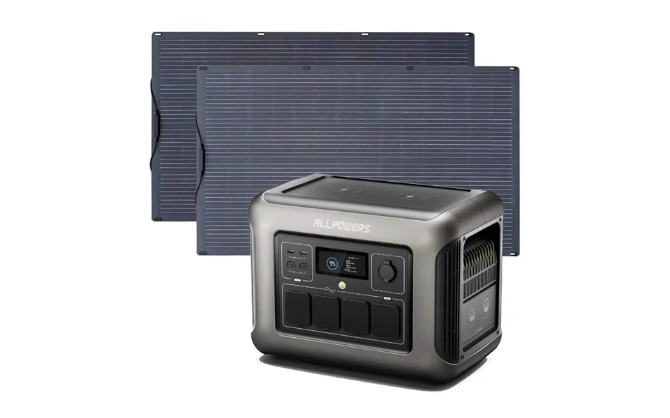 Allpowers Solar Generator Kit 1800w R1500 Sf100 100w Flexible Solar Panel