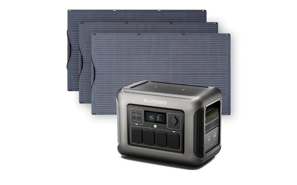 Allpowers Solar Generator Kit 1800w R1500 Sf200 200w Flexible Solar Panel