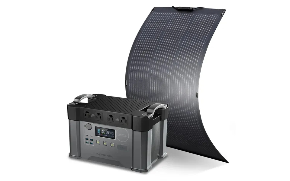 Allpowers Solar Generator Kit 2000w S2000 Sf100 100w Flexible Solar Panel