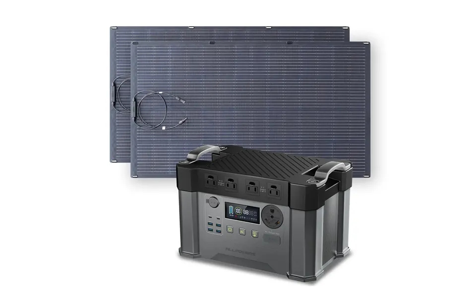 Allpowers Solar Generator Kit 2400w S2000 Pro Sf200 200w Flexible Solar Panel