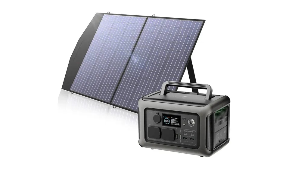 Allpowers Solar Generator Kit 600w Portable Power Station 100w Solar Panel