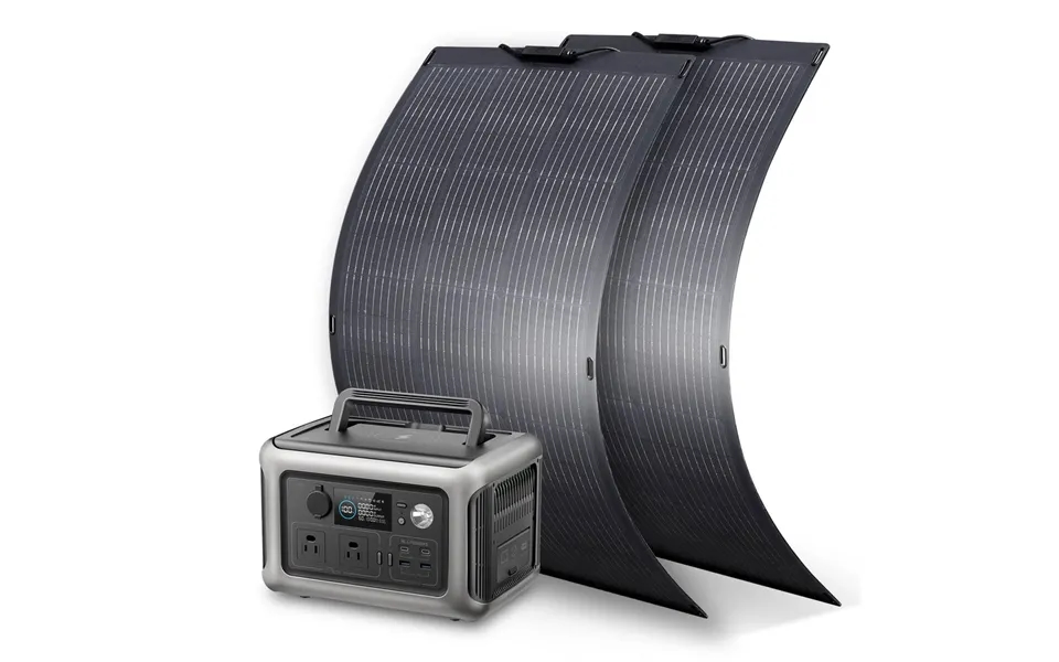 Allpowers Solar Generator Kit 600w R600 Sf100 100w Flexible Solar Panel