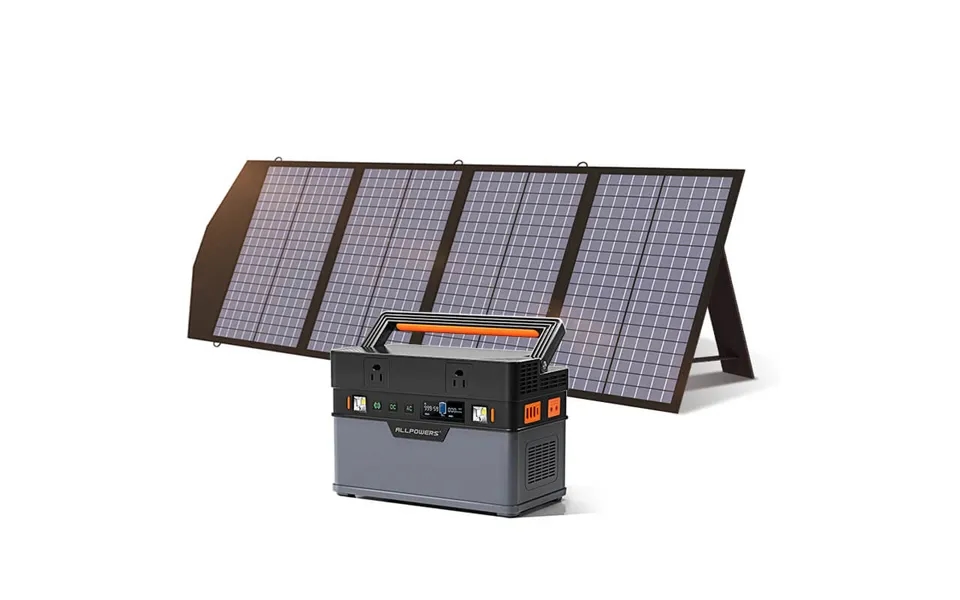 Allpowers Solar Generator Kit 700w Portable Power Station 140w Solar Panel