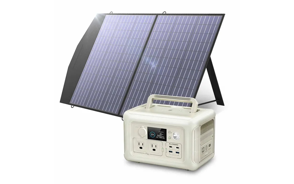 Solar Generator Kit 600w Portable Power Station 100w Solar Panel