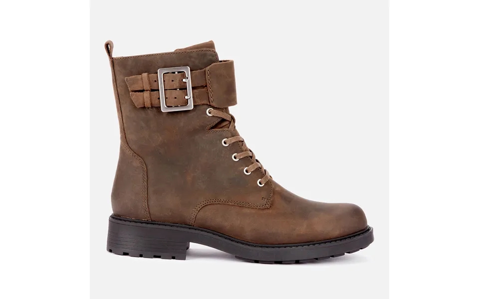 Clarks Women's Orinoco 2 Leather Lace Up Boots - Dark Olive