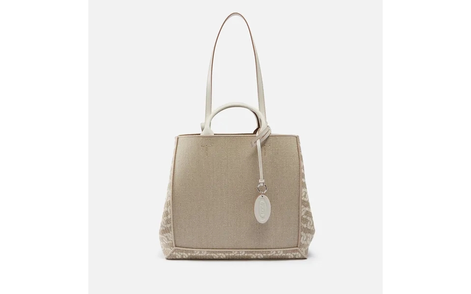 Tod's Large Canvas And Jacquard Tote Bag
