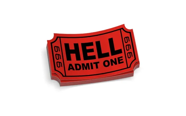 Admit One Hard Hat Decal product image
