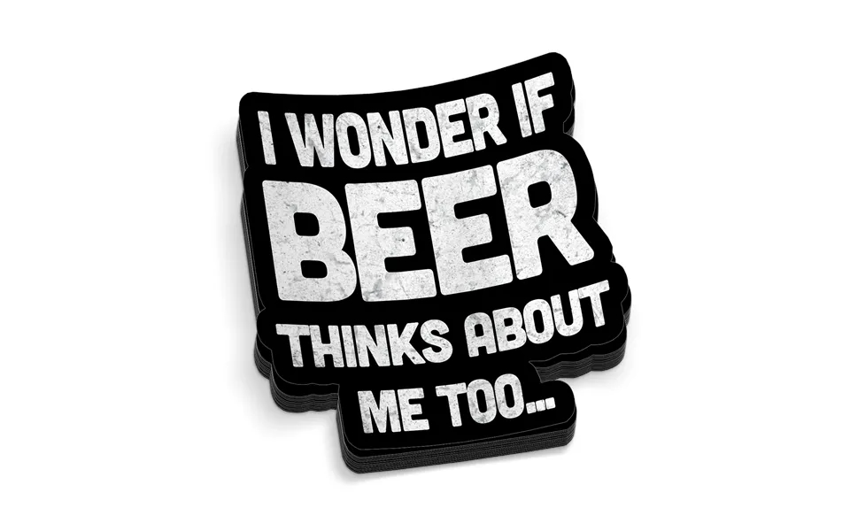 Beer Thinks About Me Hard Hat Decal