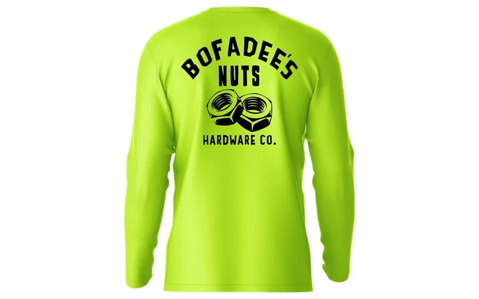 Bofadee's Nuts - Hi-visibility Upf 50 Long Sleeve Sun Shirt