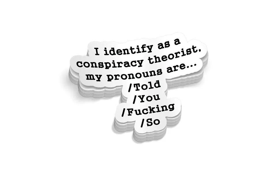 Conspiracy Theorist Hard Hat Decal