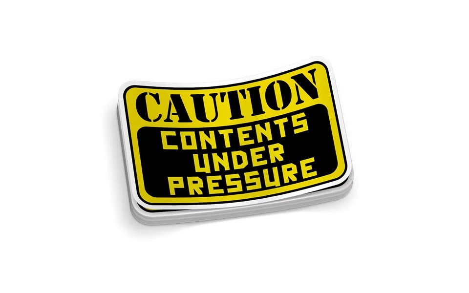 Contents Under Pressure Hard Hat Decal