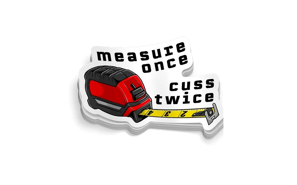 Cuss Twice - Hard Hat Decal