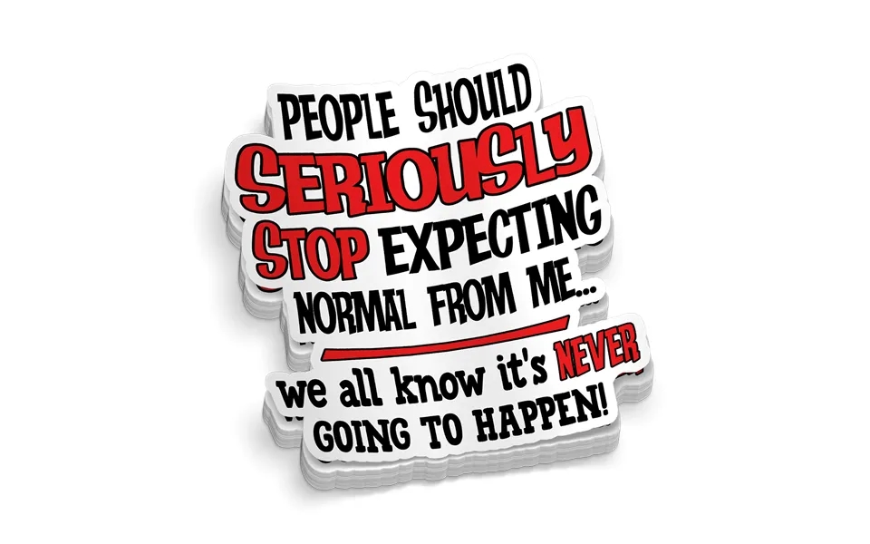 Expecting Normal Hard Hat Decal