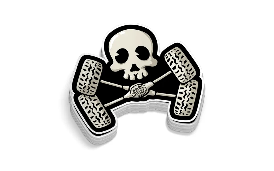 Off Road Skull Hard Hat Decal
