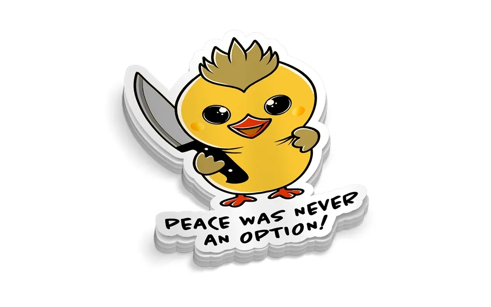 Peace Was Never An Option Hard Hat Decal
