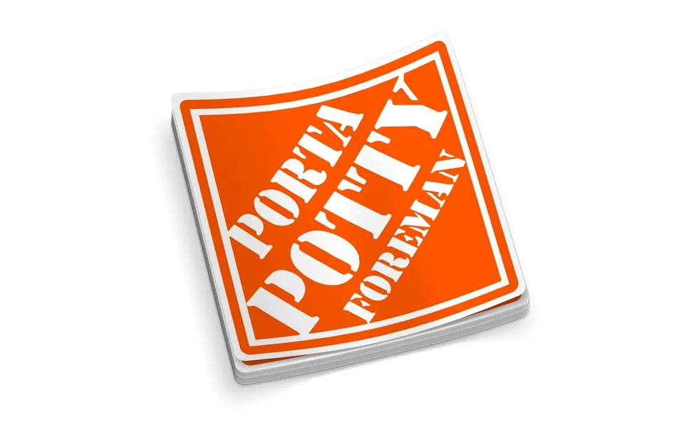 Porta Potty Foreman - Hard Hat Decal