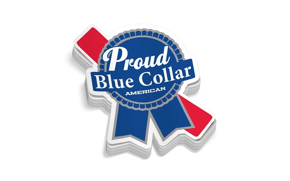 Proud Blue Collar Hard Hat Decal