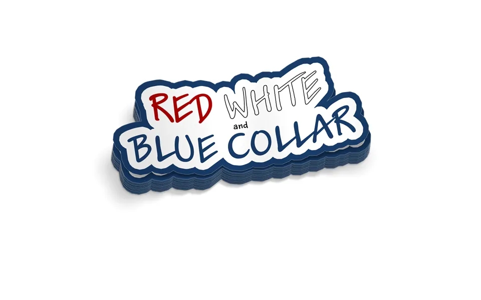 Red White & Blue Collar - Hard Hat Decal