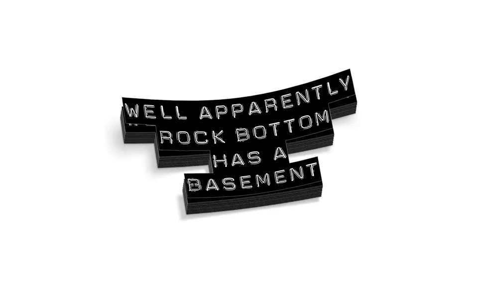 Rock Bottom Hard Hat Decal