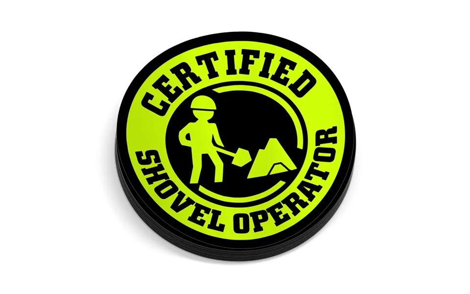 Shovel Operator Hard Hat Decal