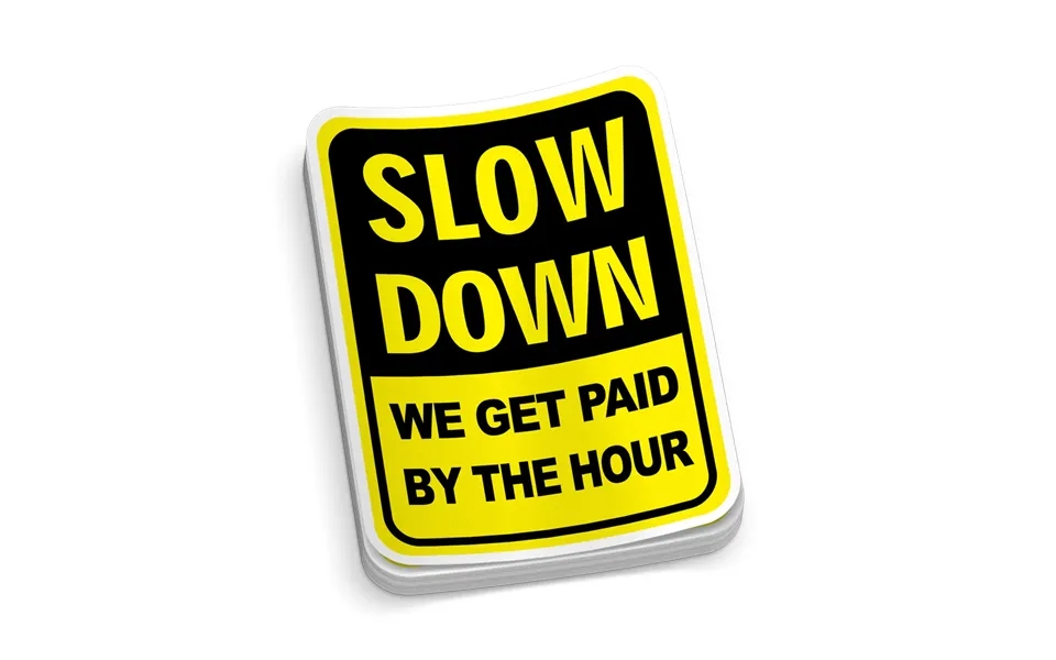 Slow Down Hard Hat Decal