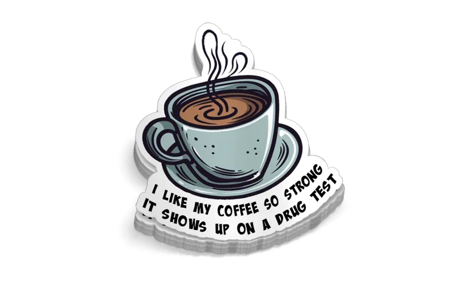 Strong Coffee - Hard Hat Decal