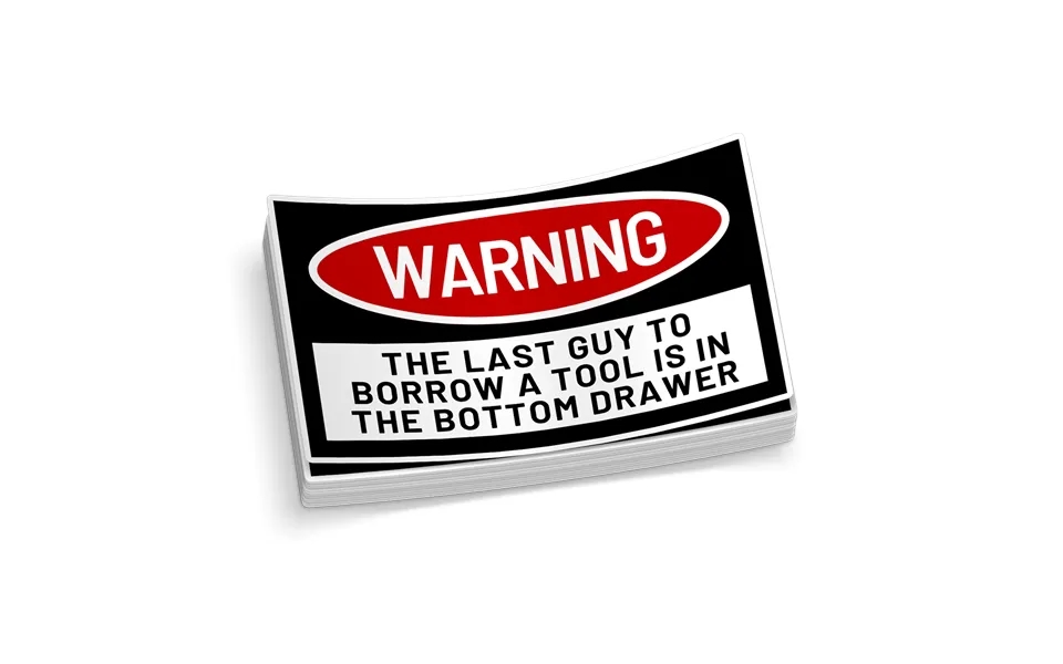 Tool Box Warning Decal