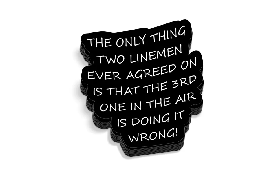 Two Linemen Hard Hat Decal