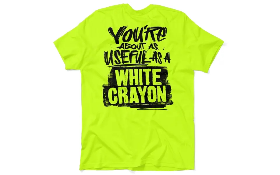 White Crayon - Safety Yellow T-shirt